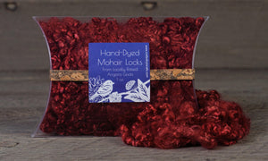 "Earth Red" Hand-dyed Mohair Locks - 1oz